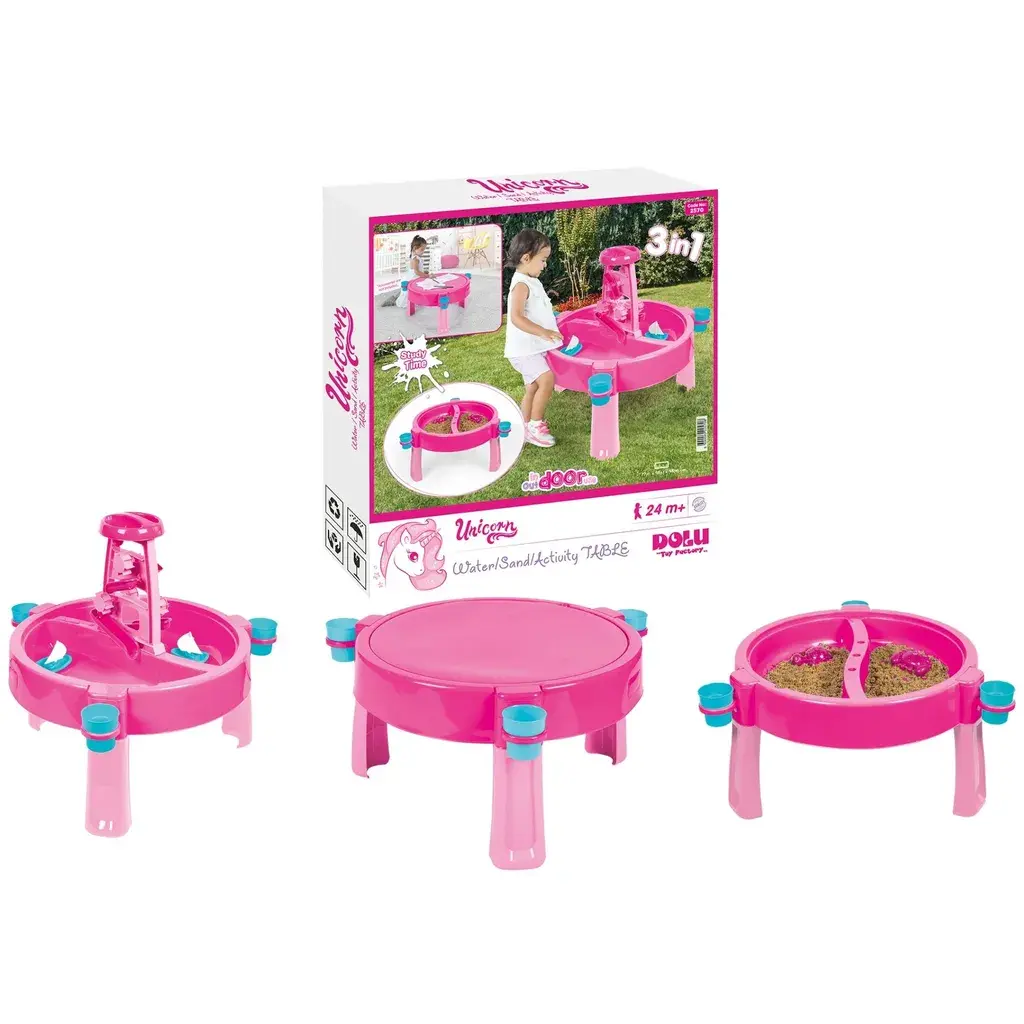 Dolu Sto za Igranje sa Vodom i Pijeskom Roze (2570)
