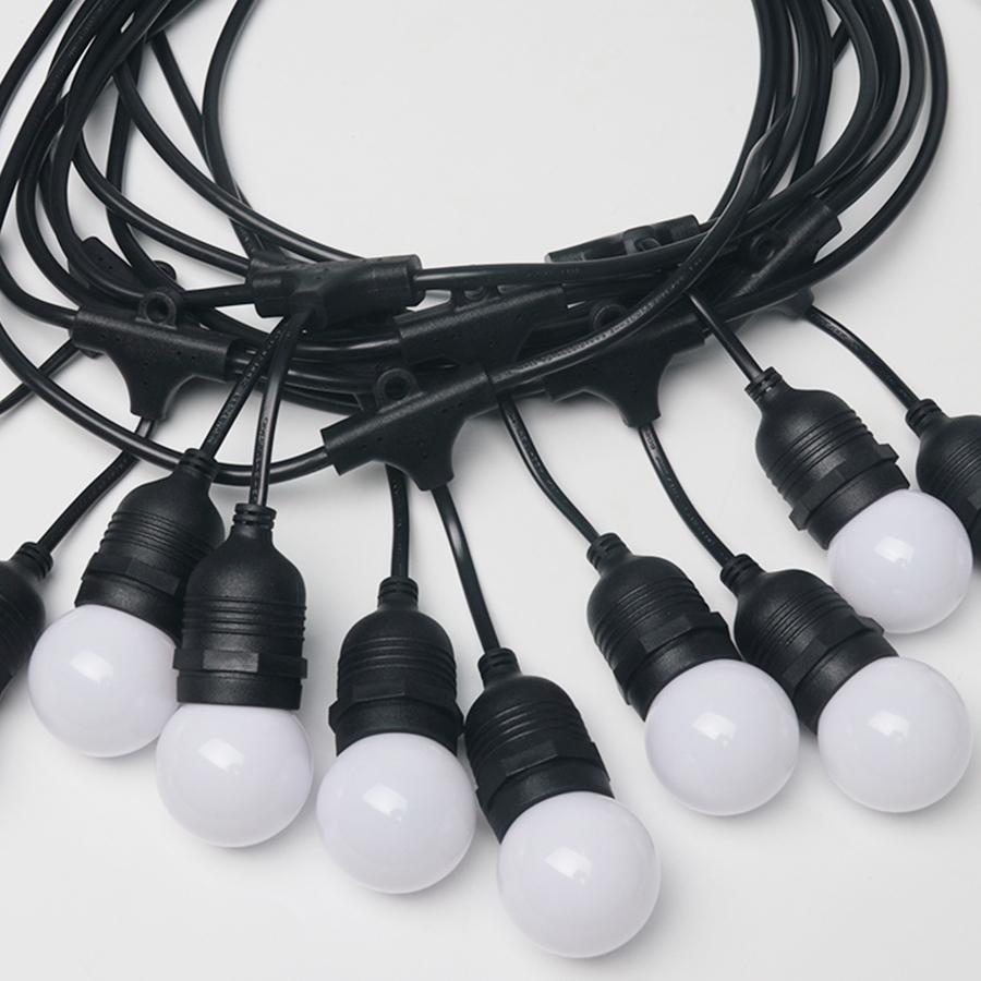 Mass-light Rasvjetni lanac sa grlima 10M i sijalicama G45, Bijeli