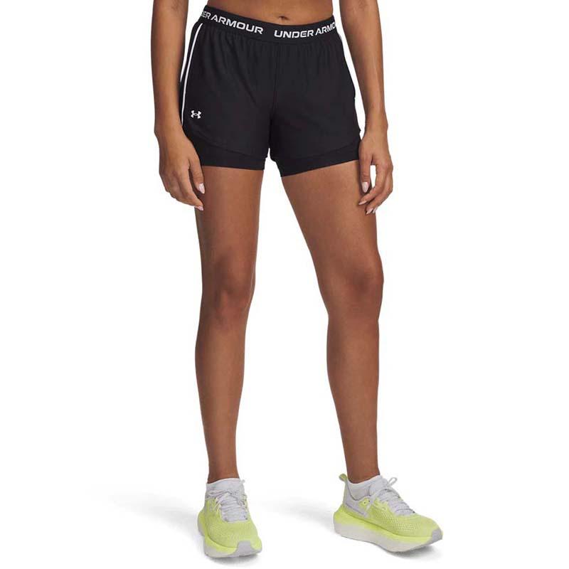 Under Armour ženske sportske kratke hlače Tech play up 2u1, crne