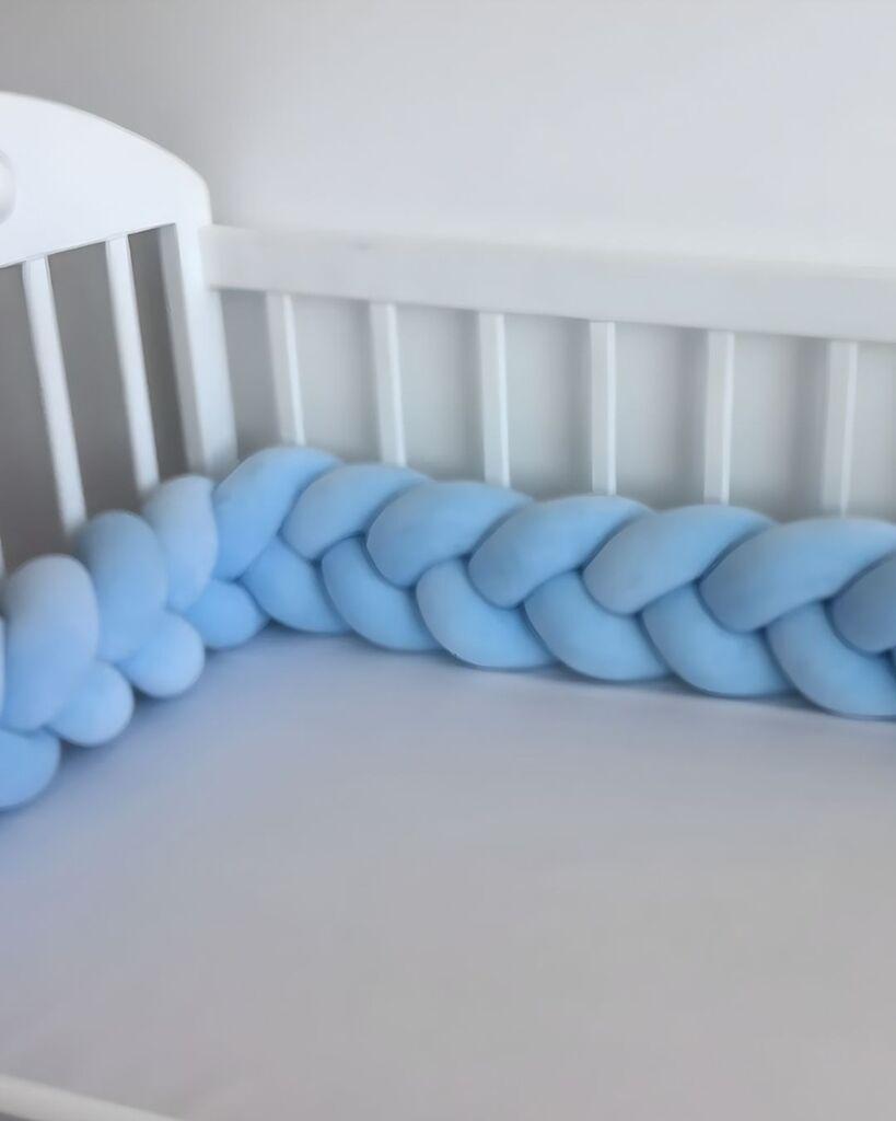 Baby textil Ogradica za bebe Pletenica, Plava