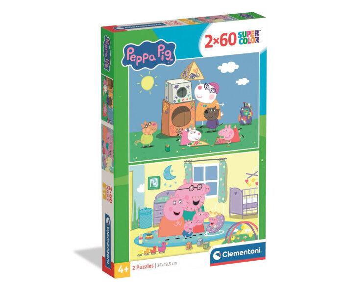 Clementoni Puzle Pepa prase, 2x60 dijelova