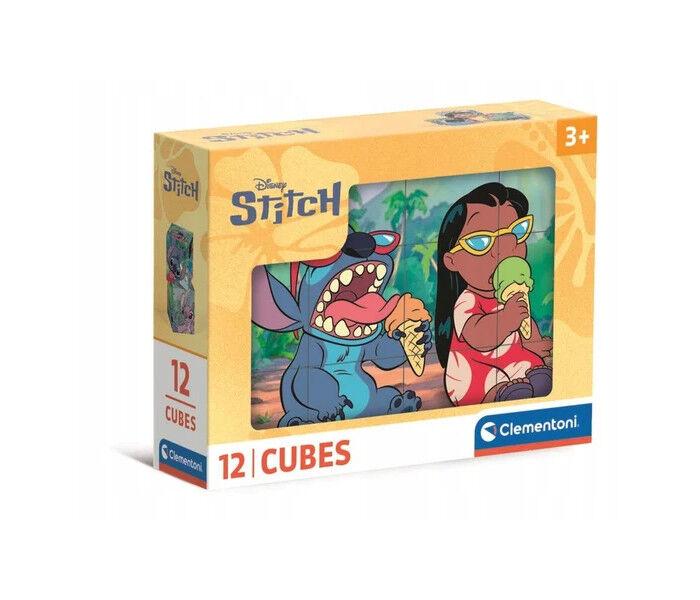 Clementoni Igračka Kocke Stitch, 12 komada