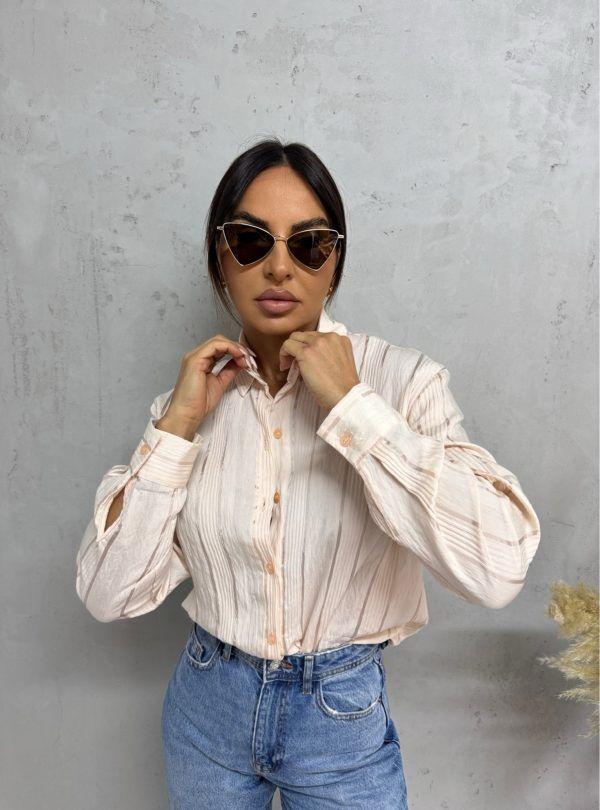 Blondy Megan Peachy Prugasta Košulja, Bež