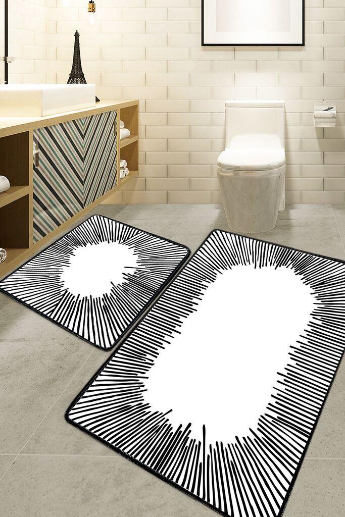 L'essentiel Maison Set tepiha za kupatilo Somber, 2 komada, bijela