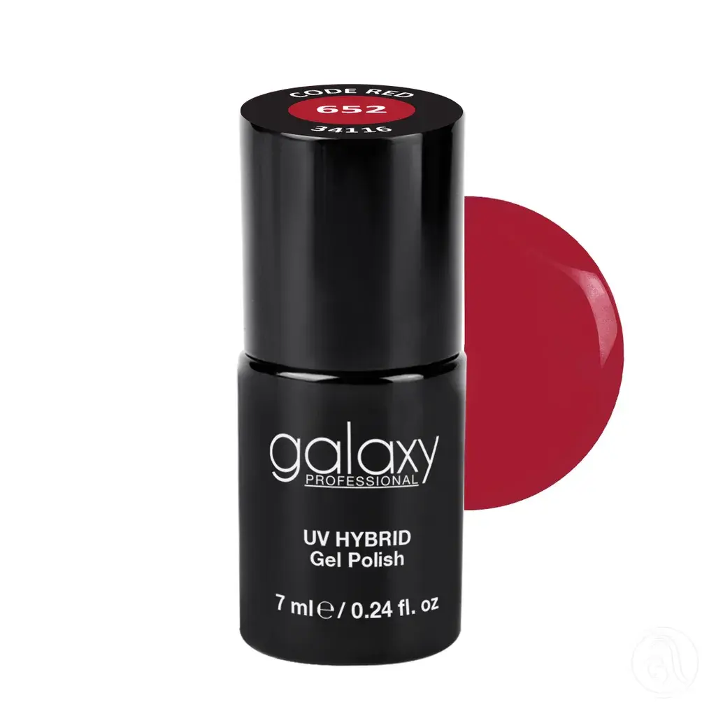 Galaxy Professional Trajni Lak Za Nokte Uv/Led Hybrid 7Ml - Code Red S652