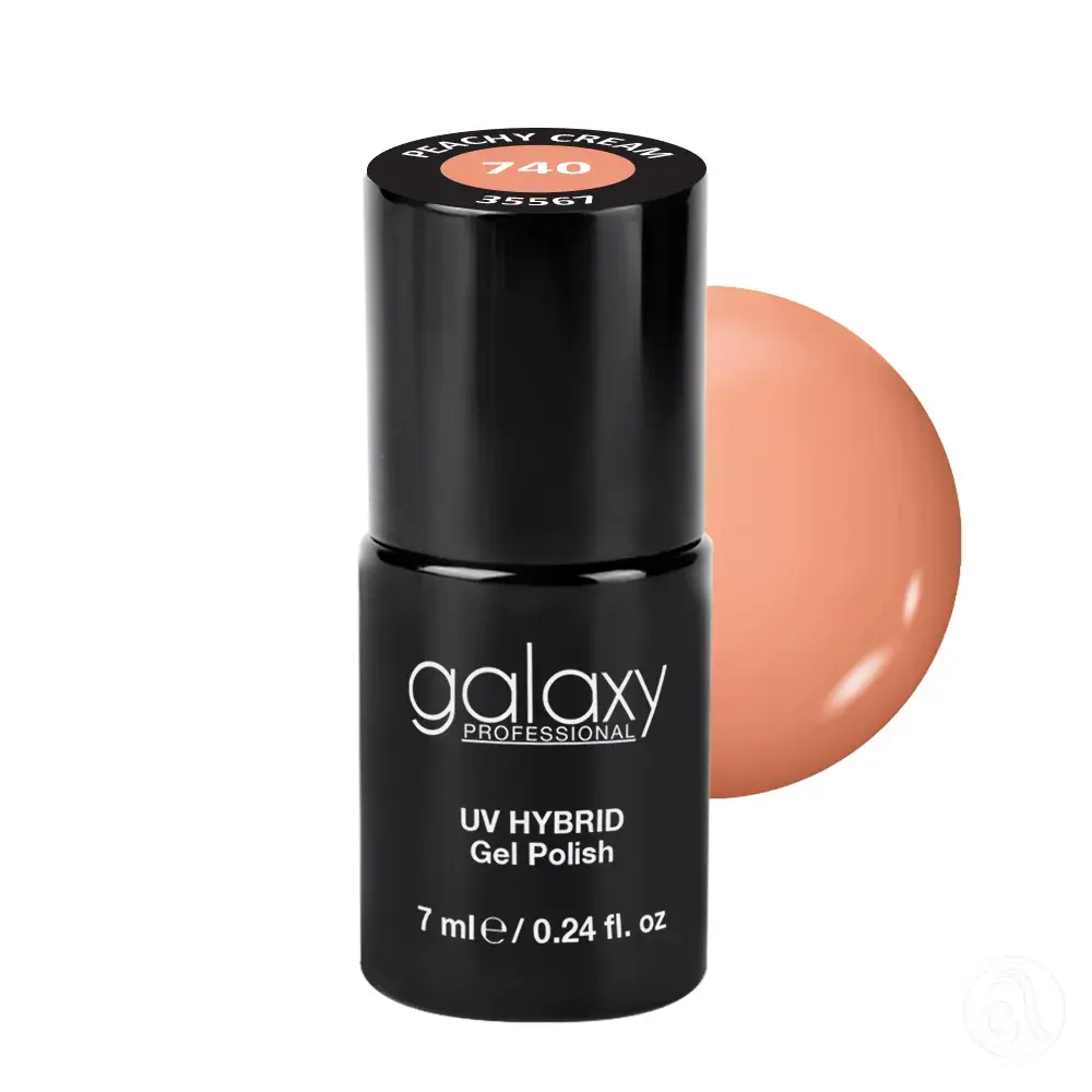 Galaxy Professional Trajni Lak Za Nokte Uv/Led Hybrid 7Ml - Peachy Cream S740