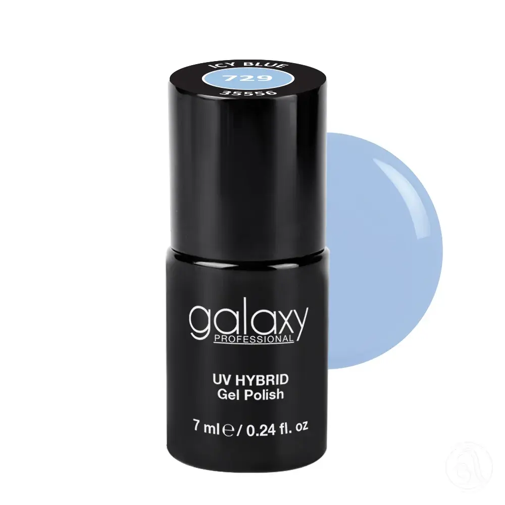 Galaxy Professional Trajni Lak Za Nokte Uv/Led Hybrid 7Ml - Icy Blue S729