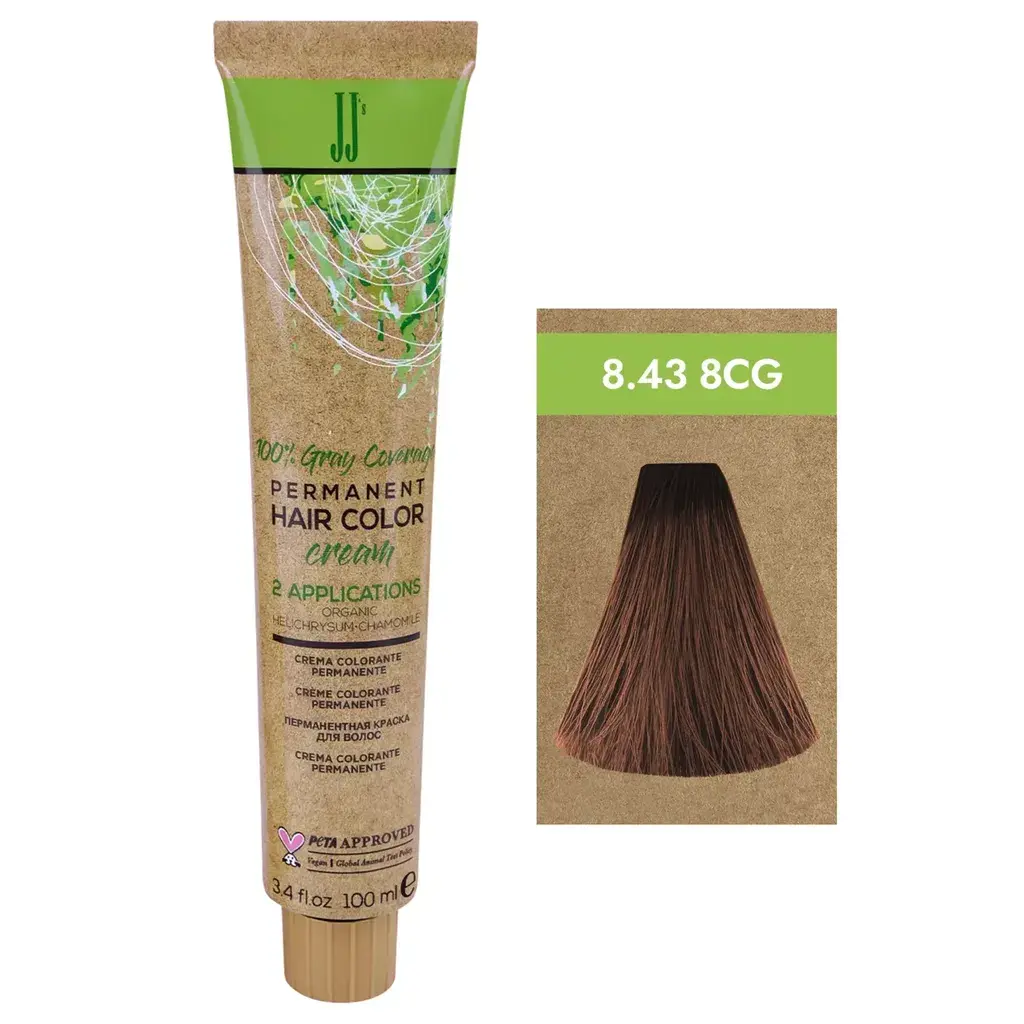 Jj Farba Za Kosu "S Gray Coverage 100Ml - 8.43-8Cg Bakarnozlatna Svetlaplava