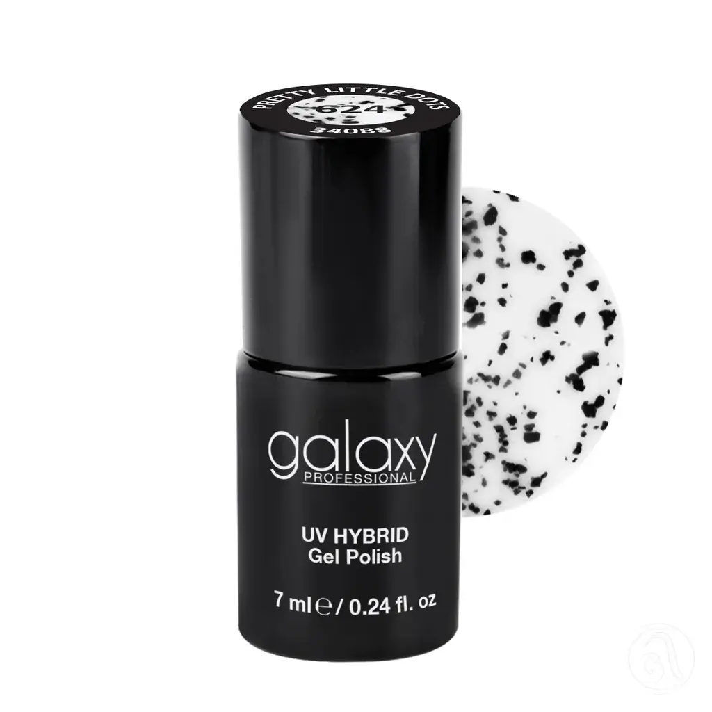 Galaxy Professional Trajni Lak Za Nokte Uv/Led Hybrid 7Ml - Pretty Little Dots S624