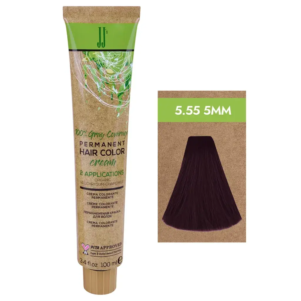 Jj Farba Za Kosu "S Gray Coverage 100Ml - 5.55-5Mm Intenzivna Mahagoni Svetlobraon
