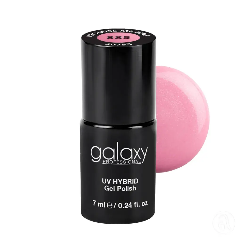 Galaxy Professional Trajni Lak Za Nokte Uv/Led Hybrid 7Ml - Promise Me Pink S885