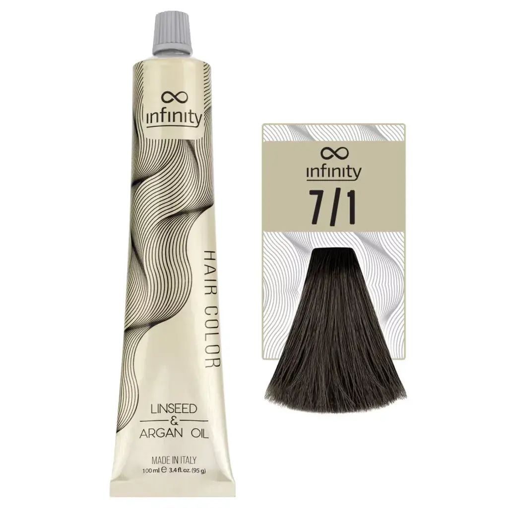 Infinity Farba Za Kosu  100Ml - Pepeljasta Plava 7/1