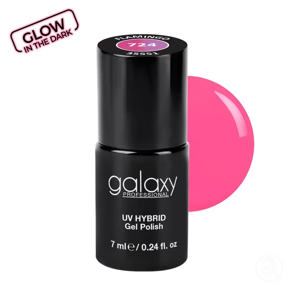 Galaxy Professional Trajni Lak Za Nokte Uv/Led Hybrid 7Ml - Flamingo S724