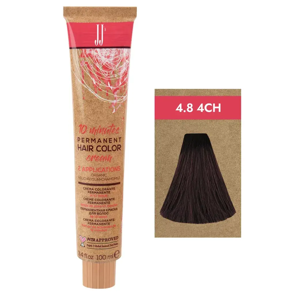 Jj Farba Za Kosu "S 10 Minutes 100Ml - Čokoladna Srednja Braon 4.8-4Ch