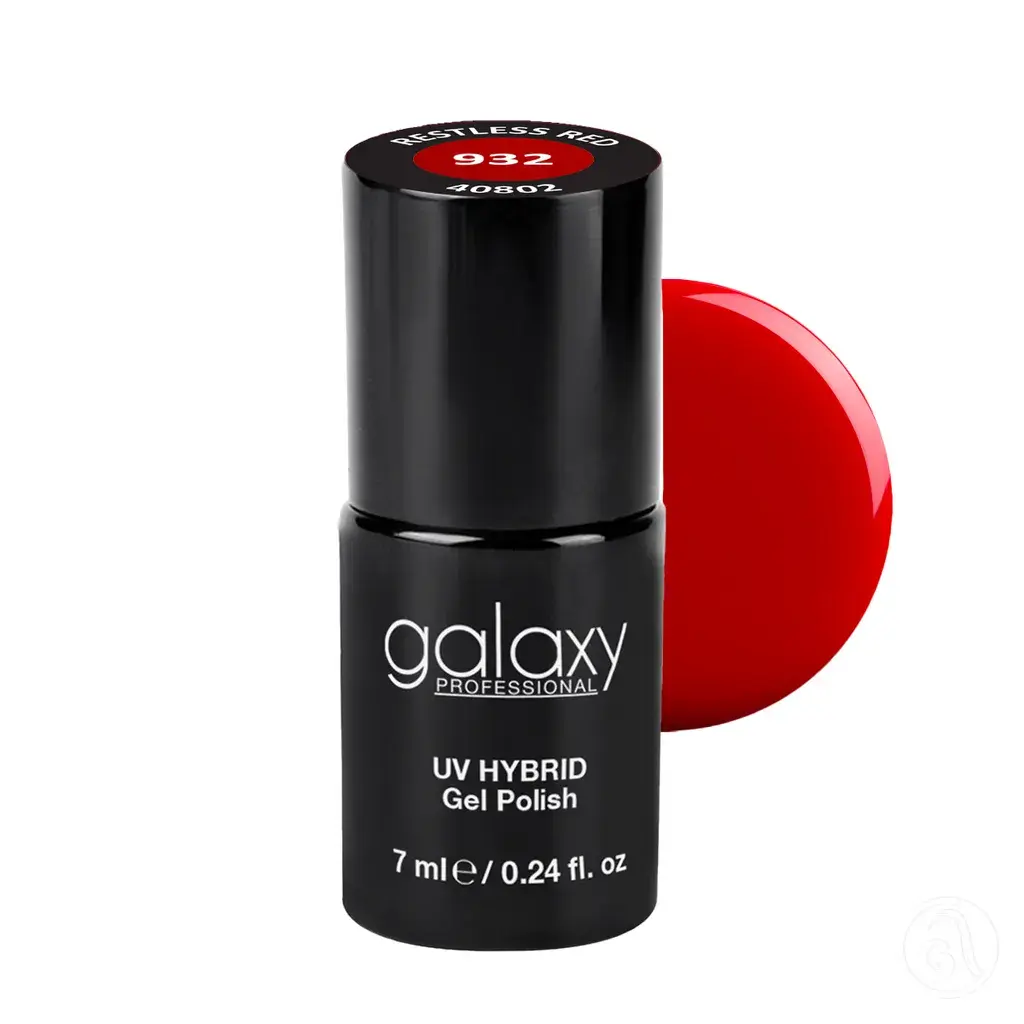 Galaxy Professional Trajni Lak Za Nokte Uv/Led Hybrid 7Ml - Restless Red S932