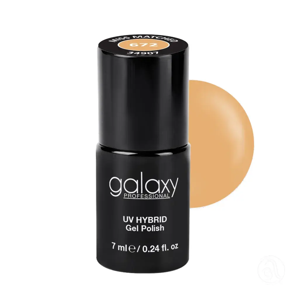 Galaxy Professional Trajni Lak Za Nokte Uv/Led Hybrid 7Ml - Miss Matched S672