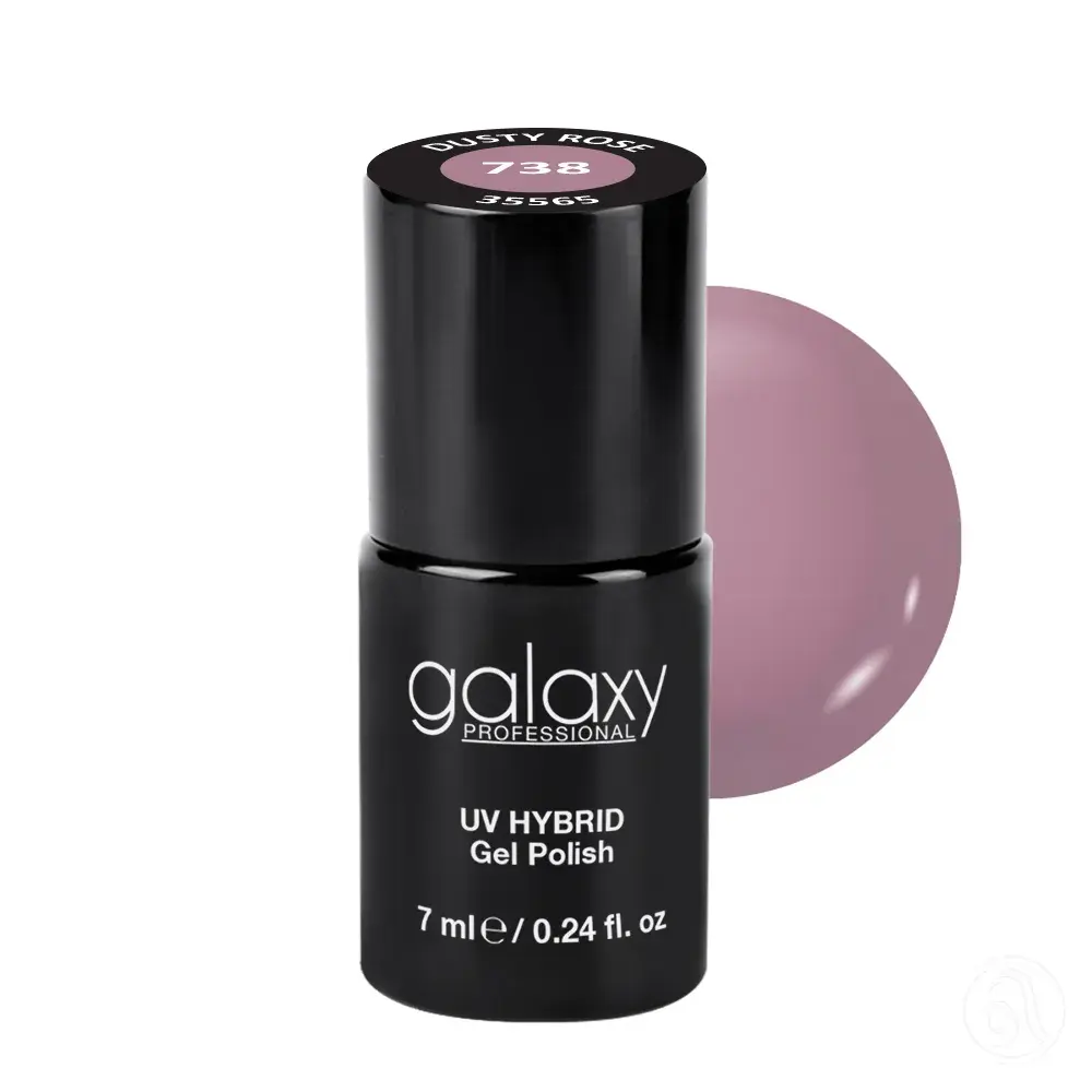 Galaxy Professional Trajni Lak Za Nokte Uv/Led Hybrid 7Ml - Dusty Rose S738