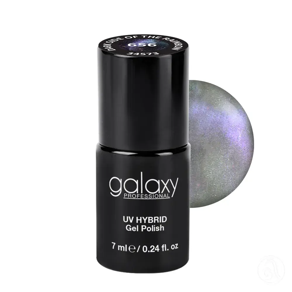 Galaxy Professional Trajni Lak Za Nokte Uv/Led Hybrid 7Ml - Dark Side Of The Rainbow S656 - Cat Eye