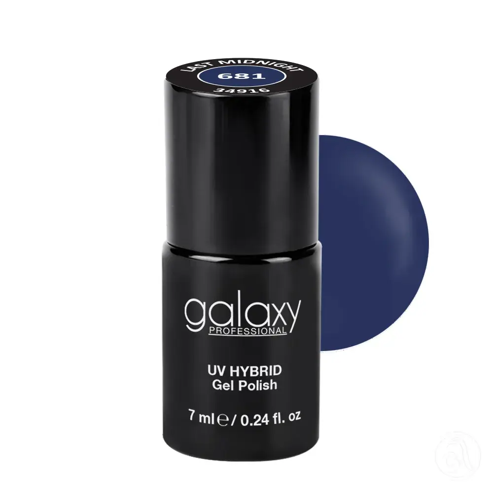 Galaxy Professional Trajni Lak Za Nokte Uv/Led Hybrid 7Ml - Last Midnight S681