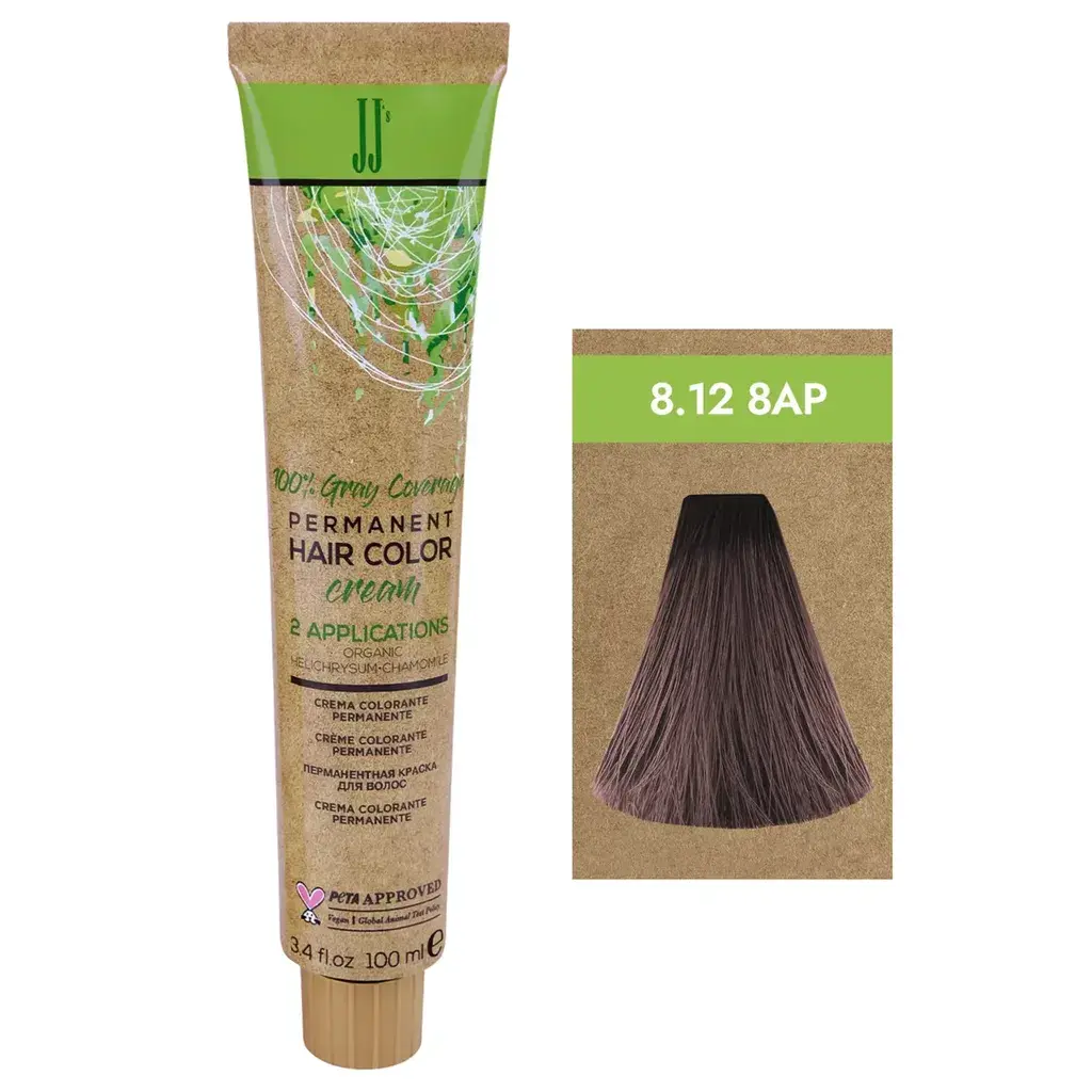 Jj Farba Za Kosu "S Gray Coverage 100Ml - 8.12-8Ap Pepeljasta Biserna Svetloplava