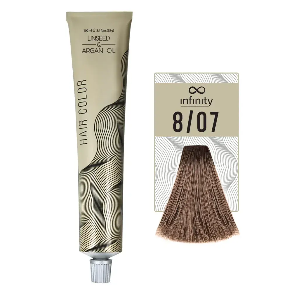 Infinity Farba Za Kosu  100Ml - Svetla Duvan-Braon 8/07