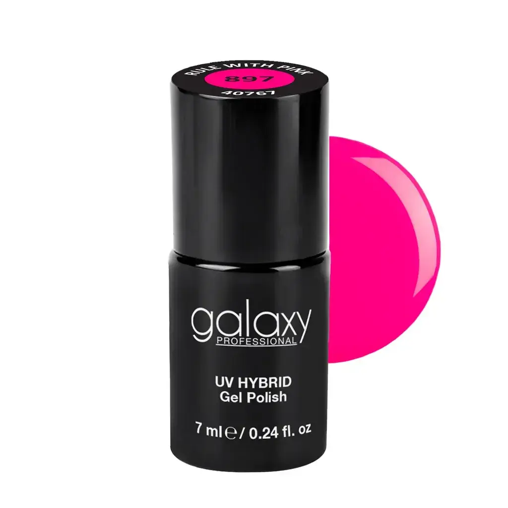 Galaxy Professional Trajni Lak Za Nokte Uv/Led Hybrid 7Ml - Rule With Pink S897