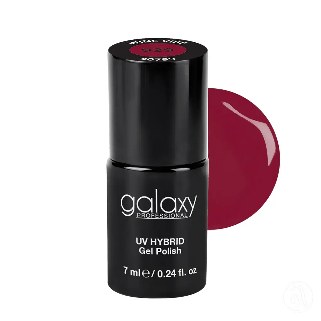 Galaxy Professional Trajni Lak Za Nokte Uv/Led Hybrid 7Ml - Wine Vibe S929