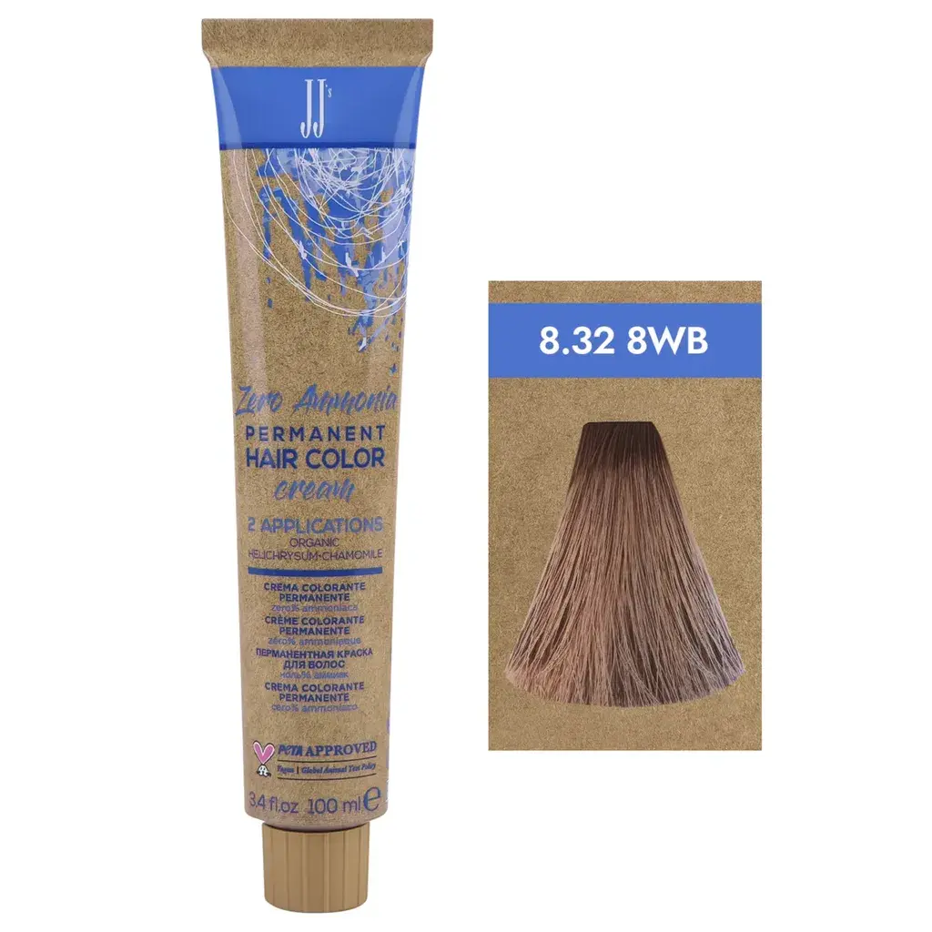 Jj Farba Za Kosu "S Zero Ammonia 100Ml - Topla Bež Svetloplava 8.32-8Wb