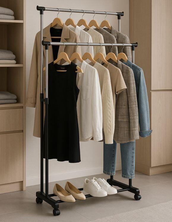 ModernHome Univerzalni dvostruki stalak za odjeću s podesivom visinom