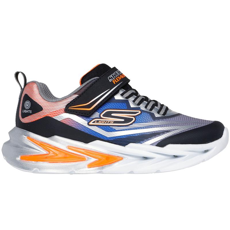SKECHERS patike za dječake Flex - Glow Ultra, sivo-crne