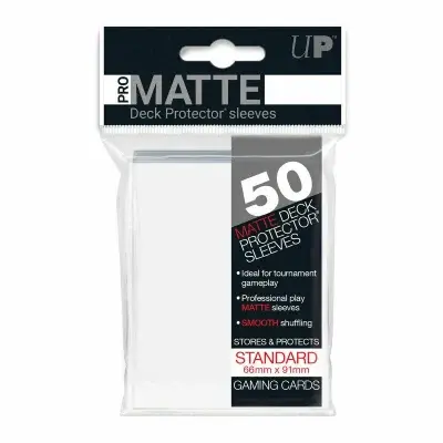 Zvezdar S omotači za TCG kartice Ultra Pro, PRO-Matte, Zaštitni omotači, Bijeli, 6,6x9,1 cm, 50 komada