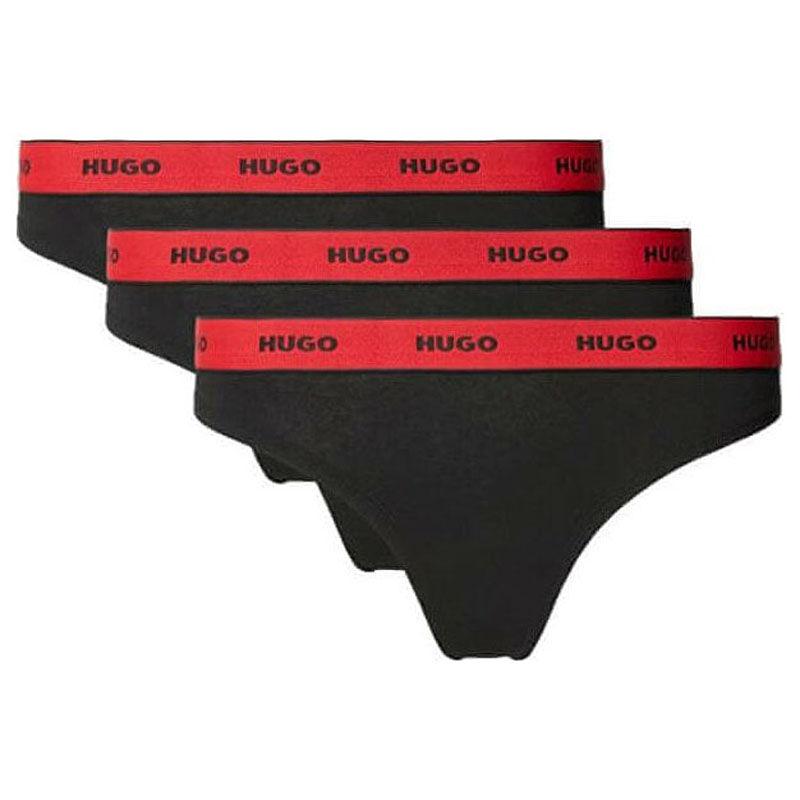 Hugo Ženski gaćice Twin T-Shirt Rn, 3 komada, Crne