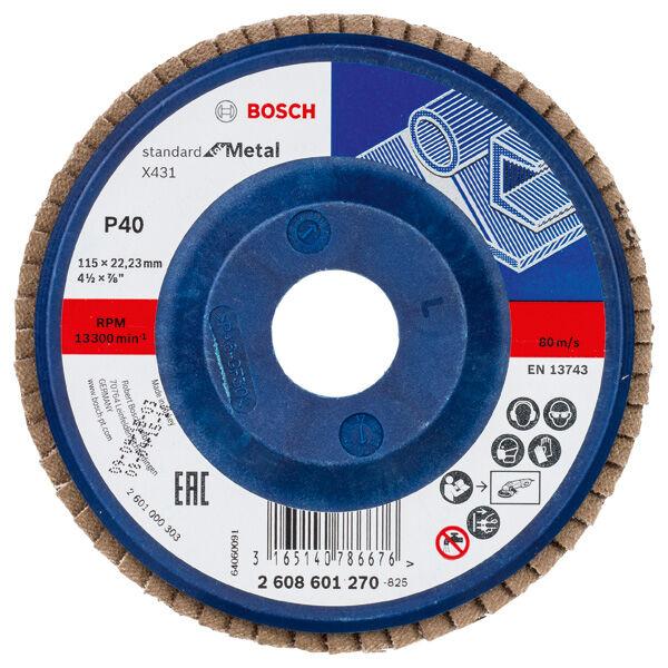 Bosch Disk Brusni lamelni 115 mm A40 Ravni x431