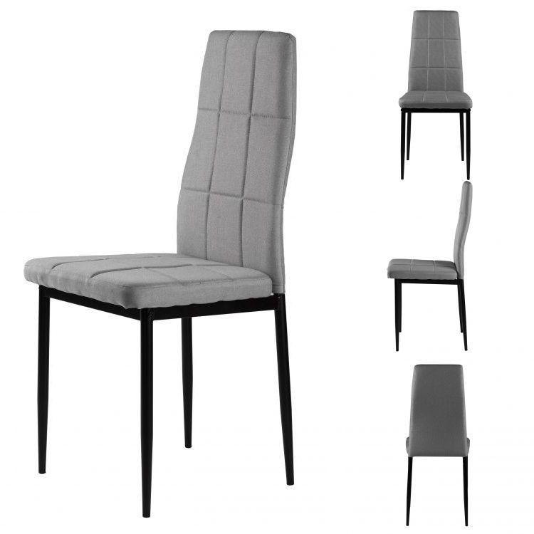 ModernHome Trpezarijski set stolica od 4 Tami, siva