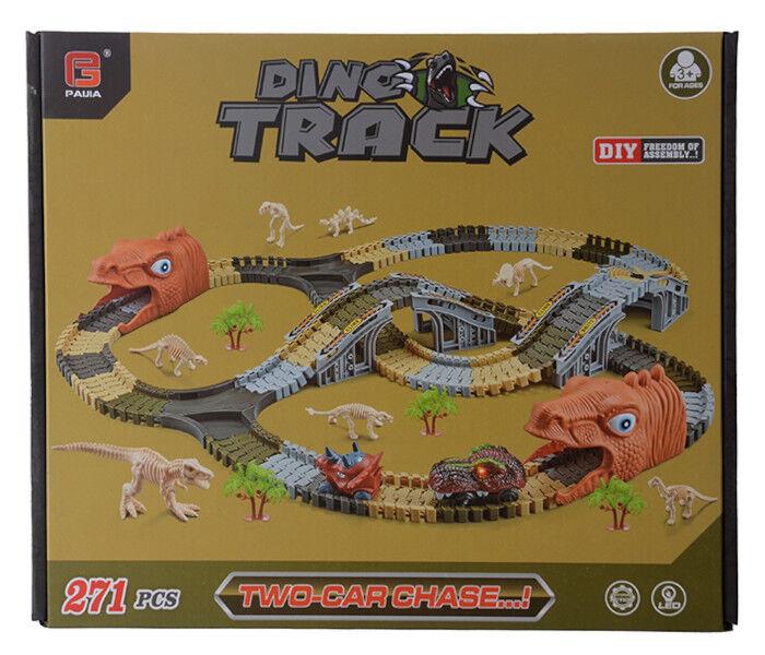 Igračka za djecu Dinosaurus šine sa vozilima, 271 djeo