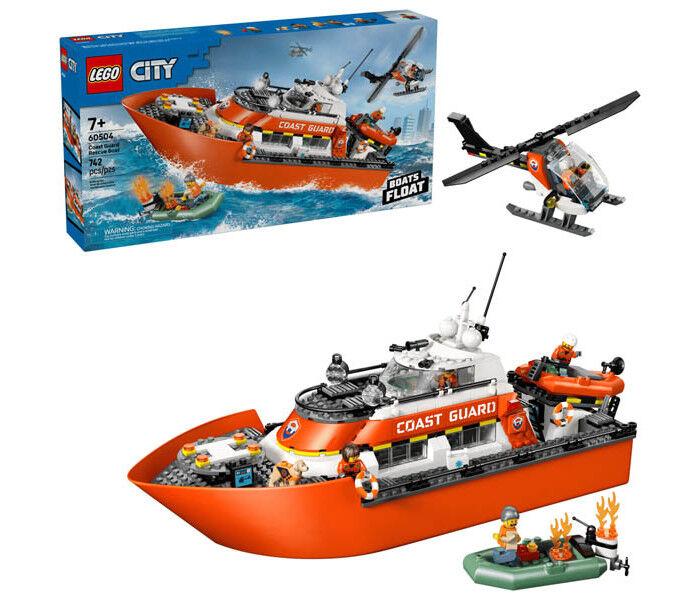 Lego kocke Coast Guard Rescue Boat & He City