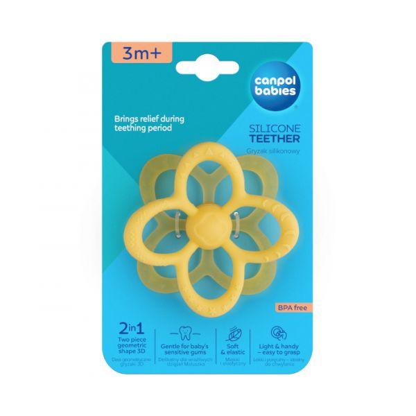 Canpol babies silikonska glodalica - 2u1 cvjetić