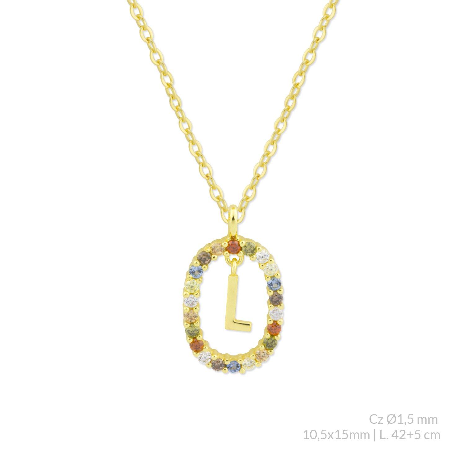 Dameo Letters Frame Ogrlica L Gold 175829C