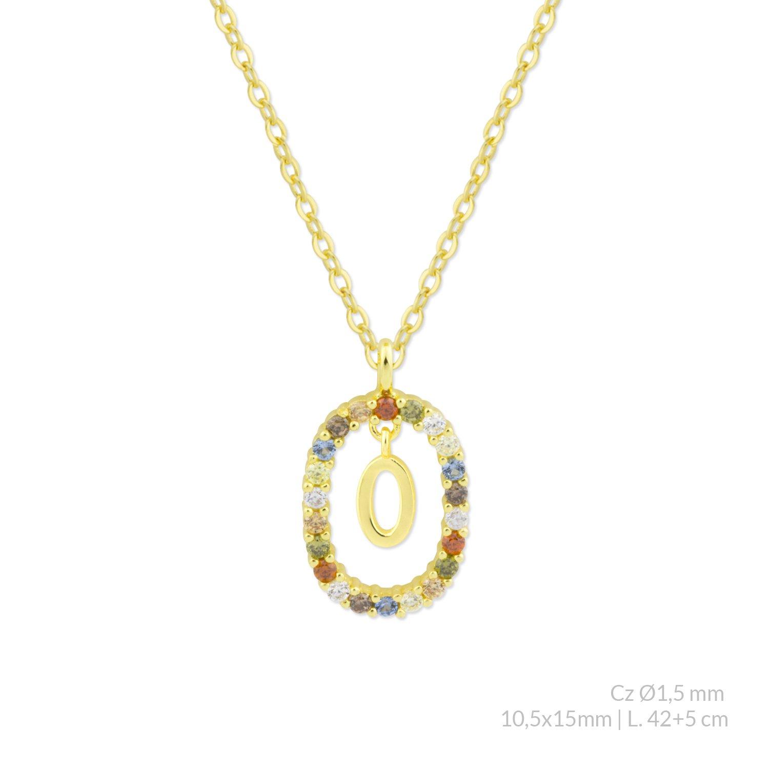 Dameo Letters Frame Ogrlica O Gold 175835C