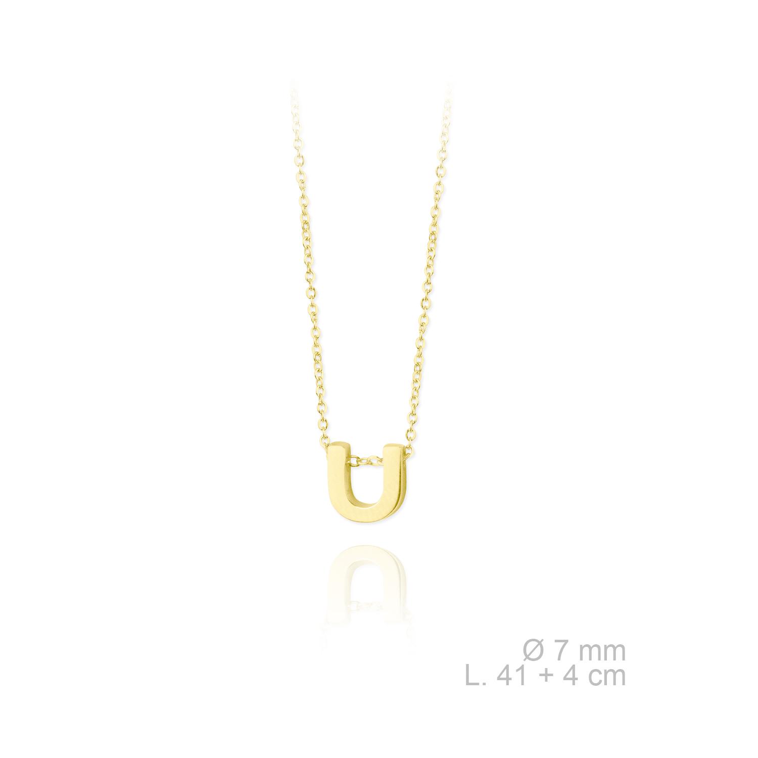 Dameo Tiny Letters Ogrlica U - Gold Plated 177049C