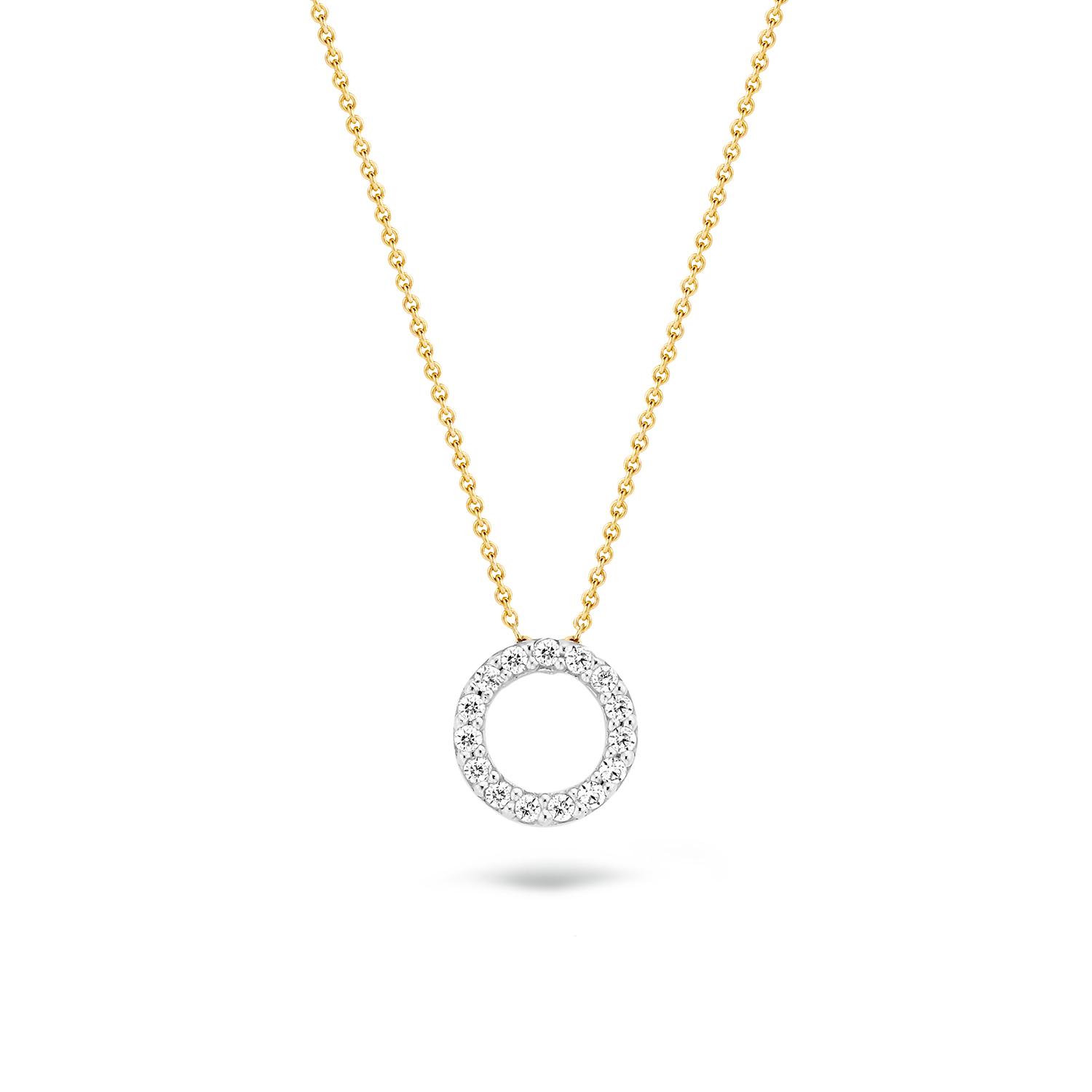 Blush ogrlica 3065BZI 14k žuto i bijelo zlato sa cirkonom