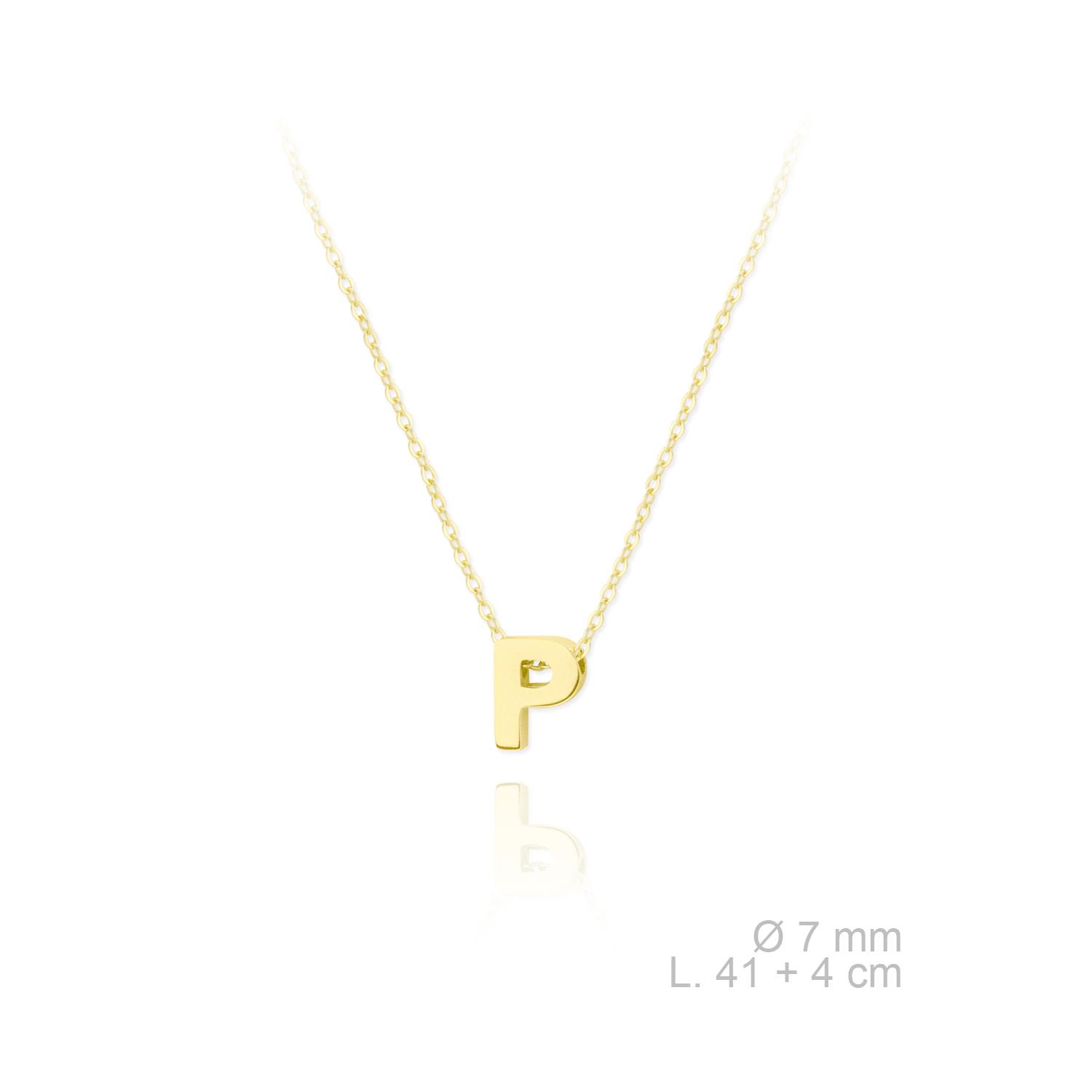 Dameo Tiny Letters Ogrlica P - Gold Plated 177044C