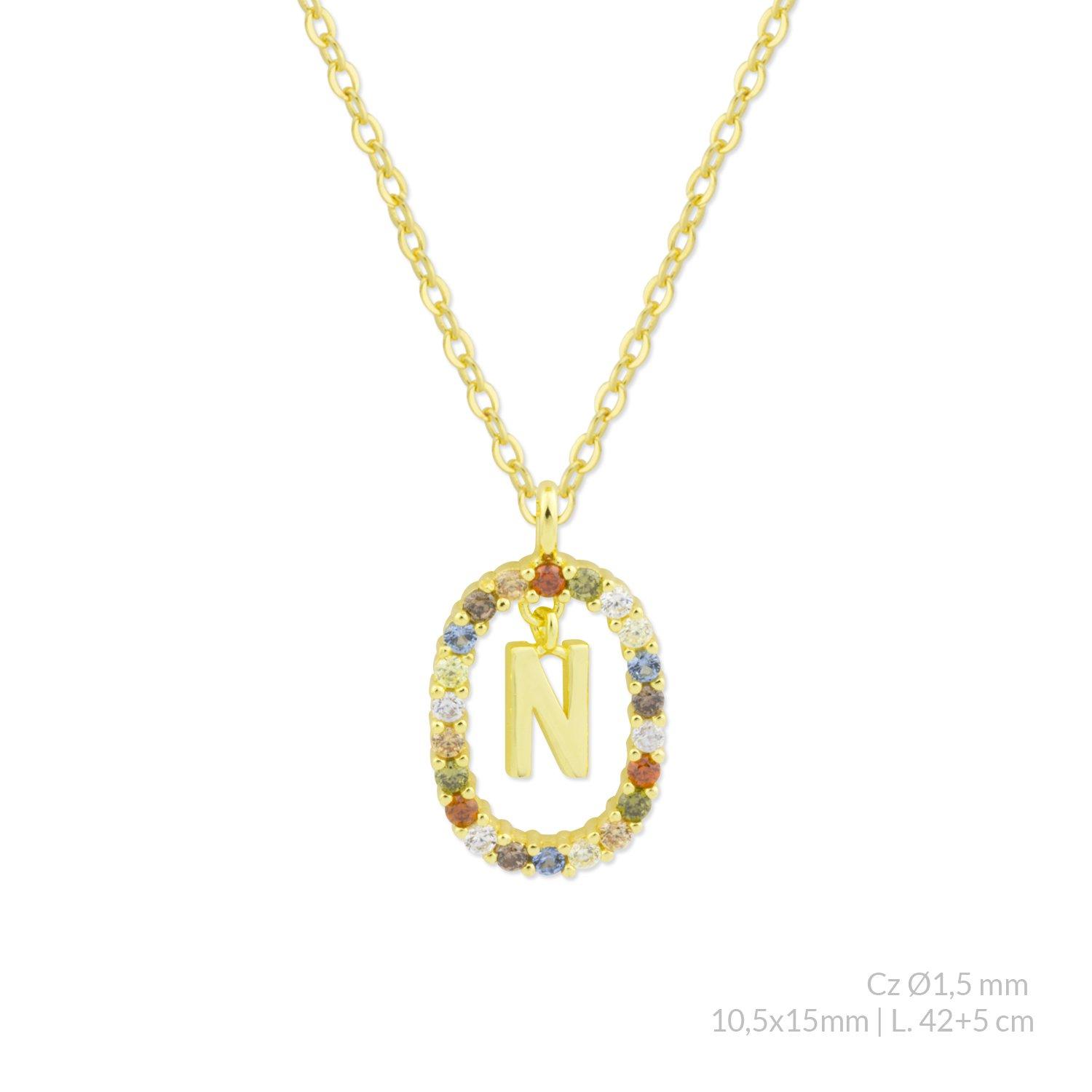 Dameo Letters Frame Ogrlica N Gold 175833C