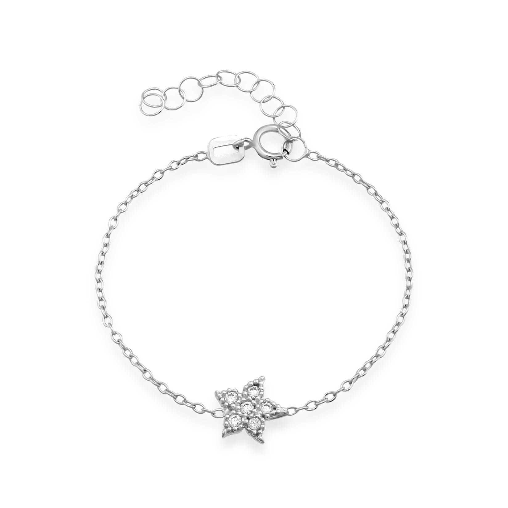 Dameo narukvica Morska Zvijezda - 14kt bijelo zlato i cirkoni