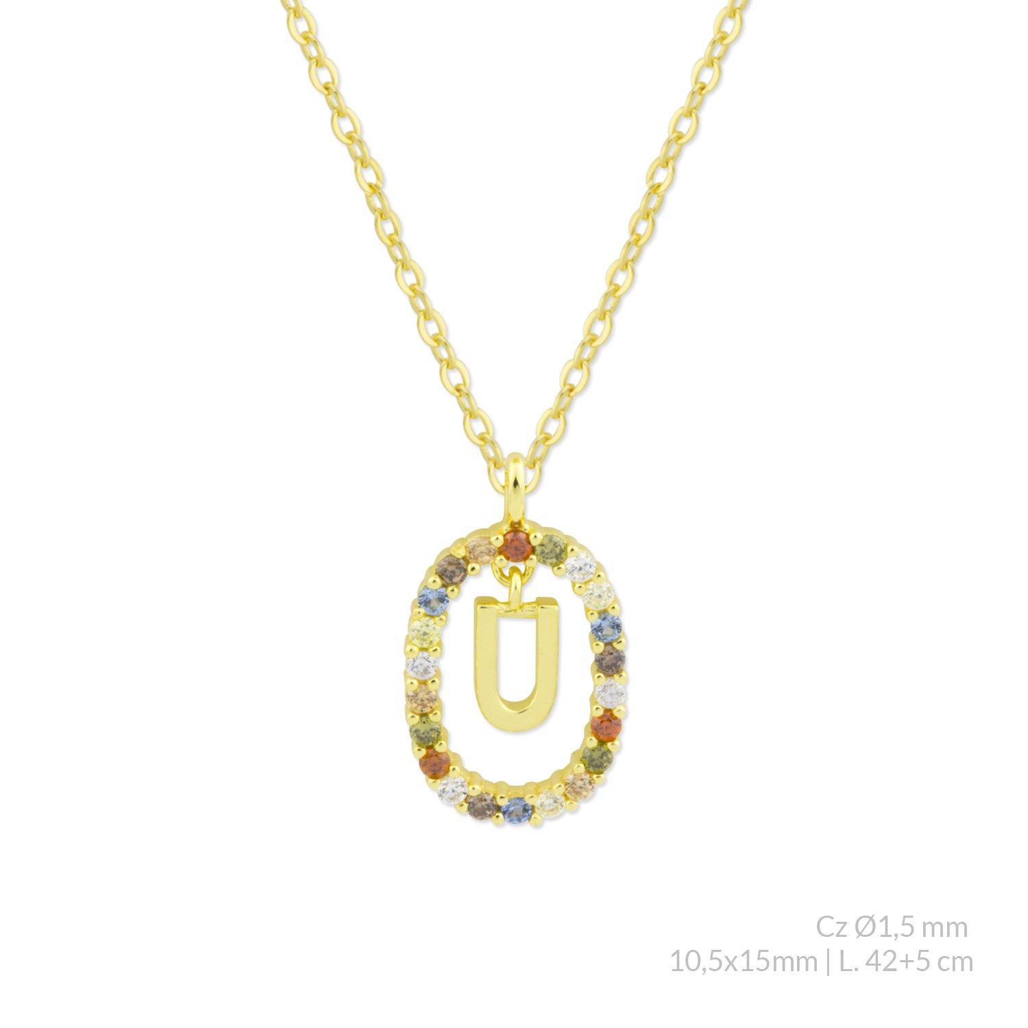 Dameo Letters Frame Ogrlica U Gold 175845C