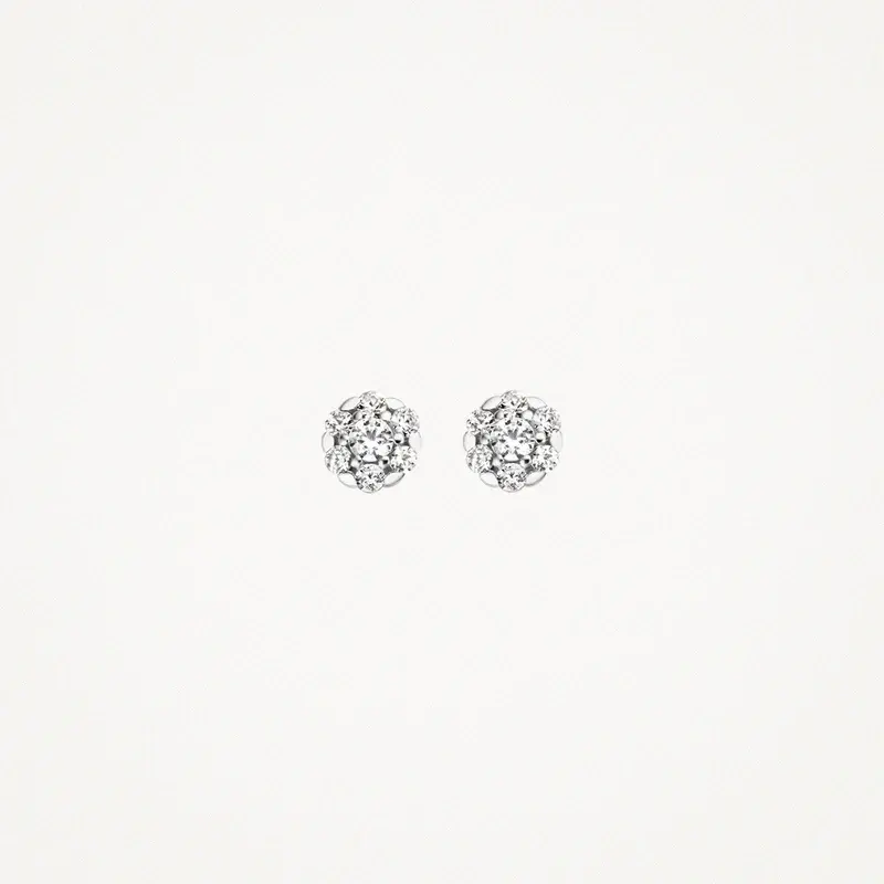 Blush minđuše 7241WZI - 14kt bijelo zlato sa cirkonom