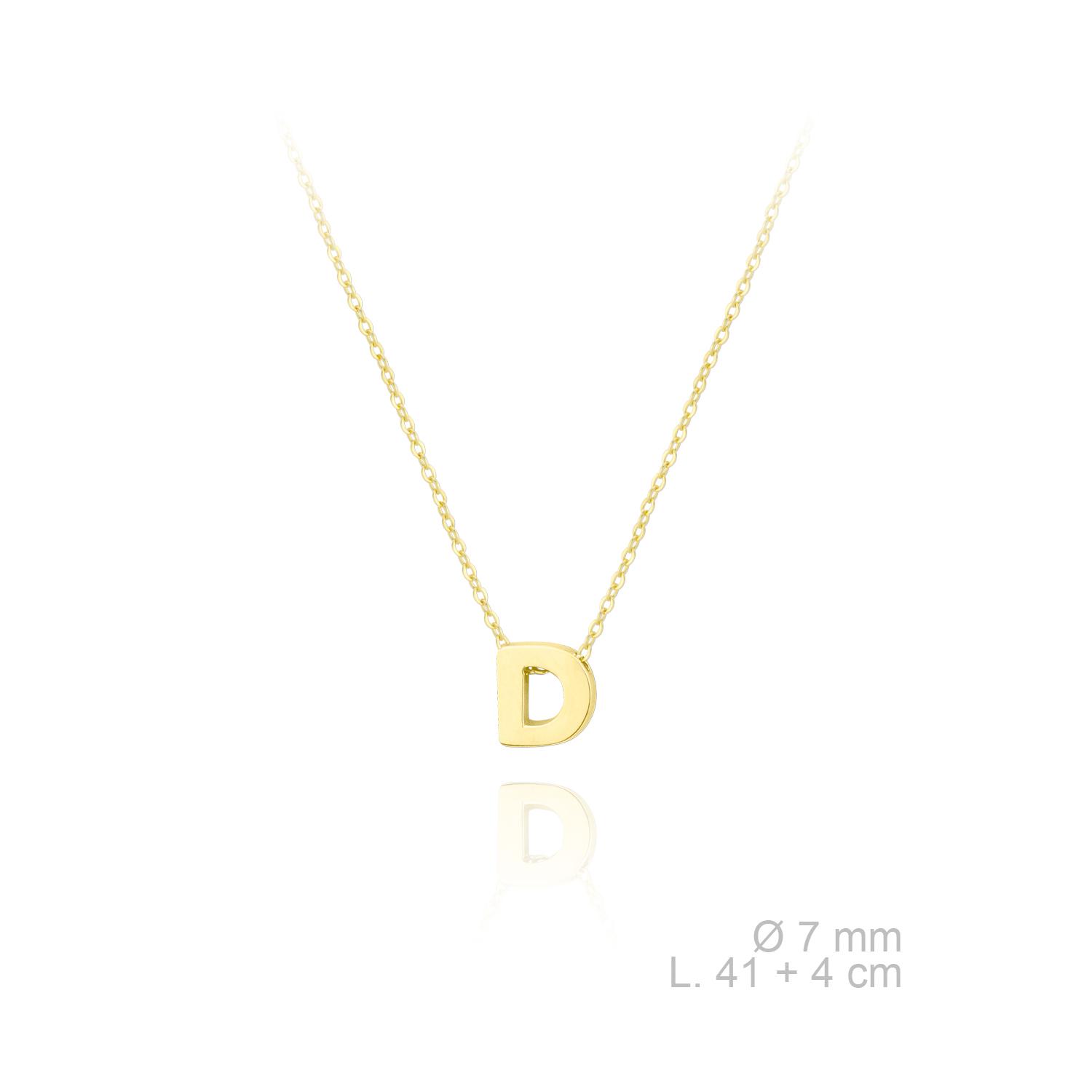 Dameo Tiny Letters Ogrlica D - Gold Plated 177031C
