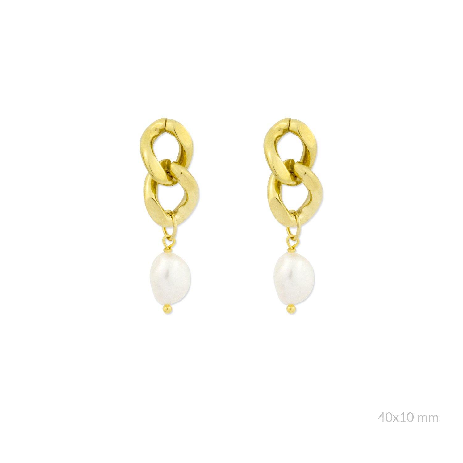 Dameo Minđuše Pearly Chain - čelik 320119C