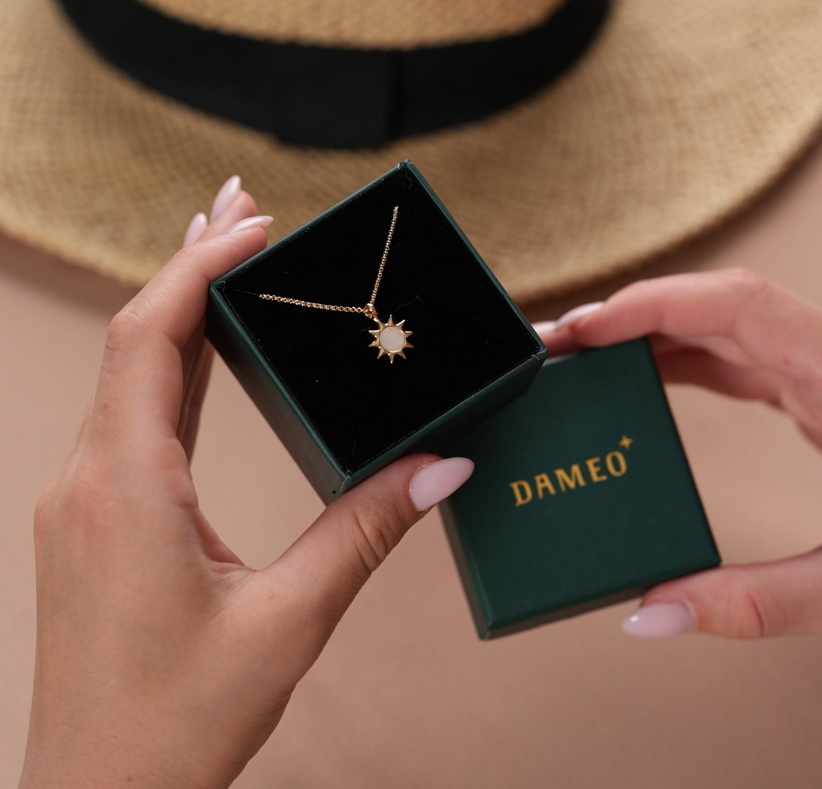 Dameo Ogrlica Empire of the Sun - srebro 925 sa pozlatom i sedefom