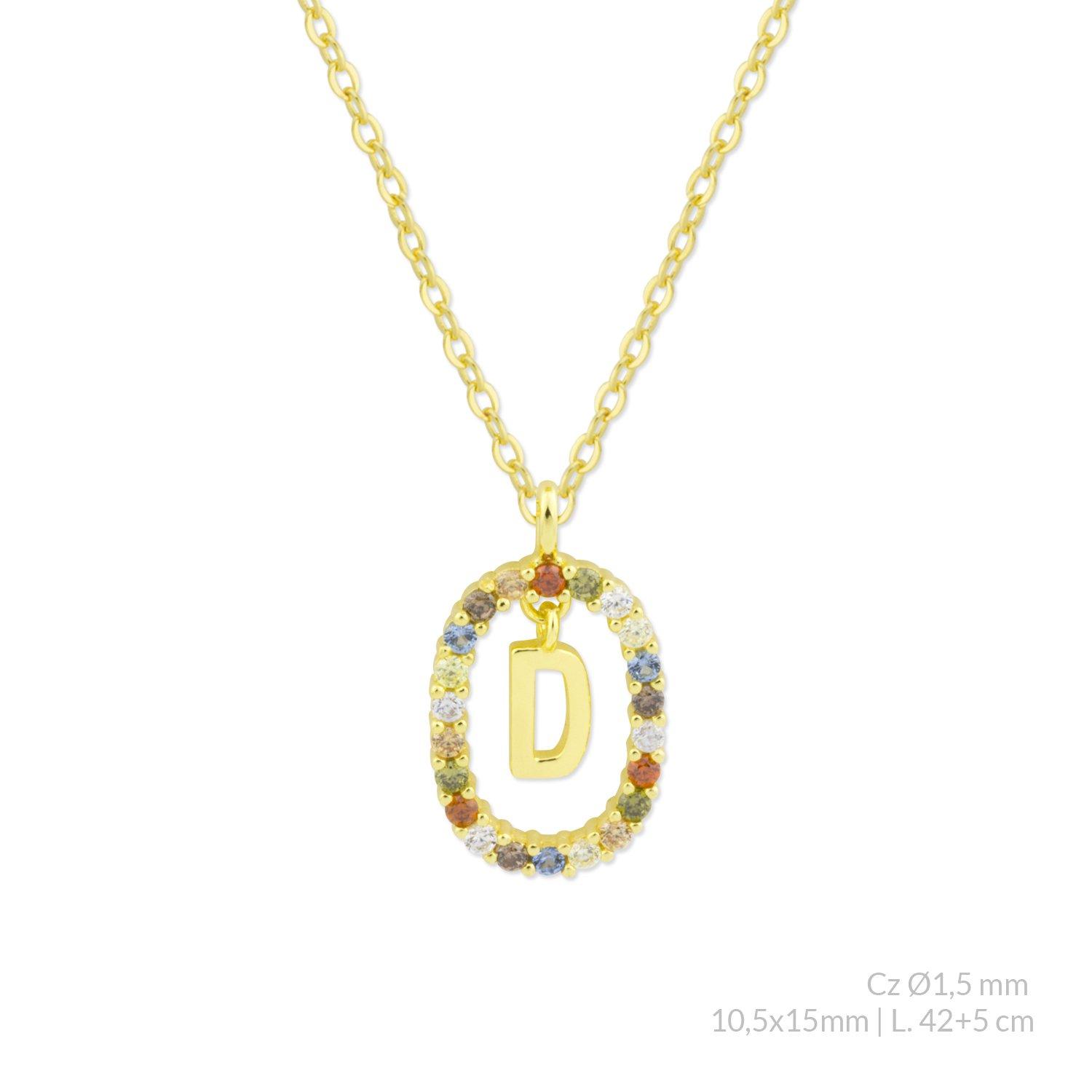 Dameo Letters Frame Ogrlica D Gold 175813C